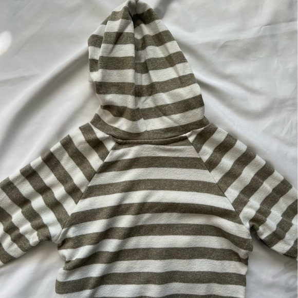 Easy Peasy Cozy Green Striped Hoodie and Pants Set Size 6-9 Months - Picture 9 of 16